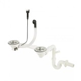 Sifon Automat Leziter 2 Cuve, Diametru 90mm, Tub Scurgere 38mm - Instalatii Sanitare Bucatarie
