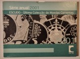 Set Monede Portugalia, 2001, escudos, 7 monede, ultimul set cu escudos