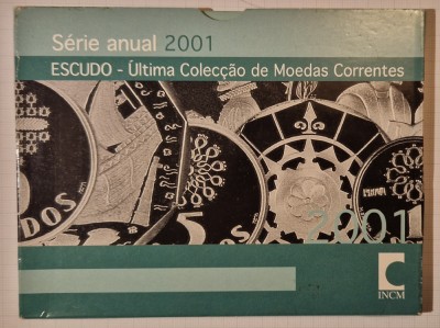 Set Monede Portugalia, 2001, escudos, 7 monede, ultimul set cu escudos foto