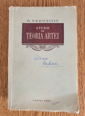 Studii de teoria artei - G. Nedoșivin foto