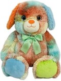 Jucarie de plus Caine Catel curcubeu cu ochi mari 54 cm