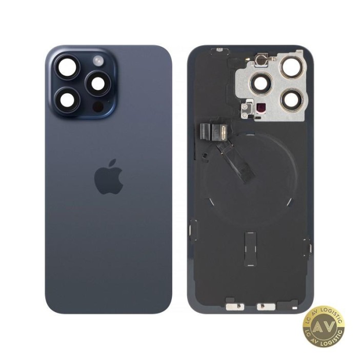 Capac Baterie Apple iPhone 15 Pro Max Albastru (Blue Titanium) Swap
