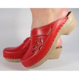 Cumpara ieftin Saboti medicinali rosii piele naturala ALL COMFORT (cod 76AC)