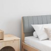 VidaXL Tăblie tapițată Gri deschis 180 cm Lemn de pin masiv 879214