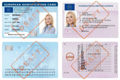 Cardul european identificare - Licenta internationala conducere - Carduri PVC foto
