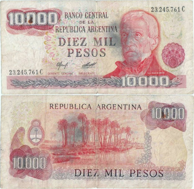 1978 , 10,000 pesos ley ( P-306a.2 ) - Argentina foto