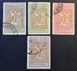 Rom&acirc;nia Regat - Timbru de Bine-Facere "Regina Elisabeta" (1906) - Lot de 4 Timbre (Ștampilat) RO2