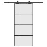 Cumpara ieftin Usa glisanta cu set de feronerie neagra 90x205 cm Sticla ESG