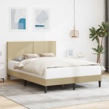 vidaXL Cadru de pat cu headboard Verde deschis gri 140 x 190 cm 42027731