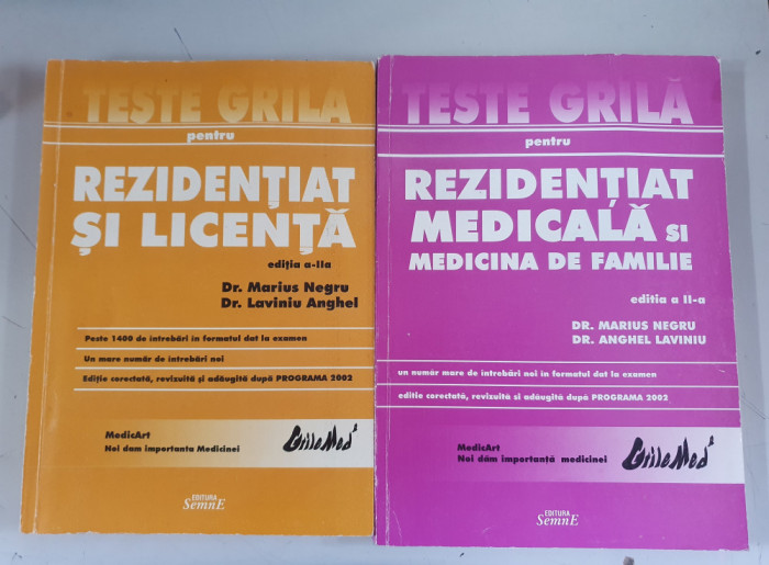 Teste grila pentru Rezidentiat si Licenta- L.Anghel , M. Negru-Vol. I , III