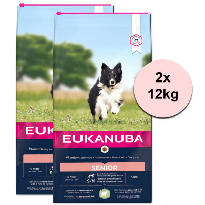 EUKANUBA Senior Small &amp;amp;amp; Medium Breed Lamb 2 x 12 kg foto