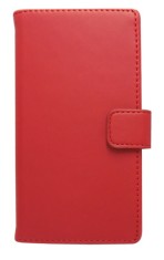 Husa tip carte cu stand universala reglabila (Modern) rosie pentru telefoane cu diagonala de 4 - 4,5inch