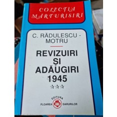 Constantin Radulescu Motru - Revizuiri si Adaugiri Vol. 3