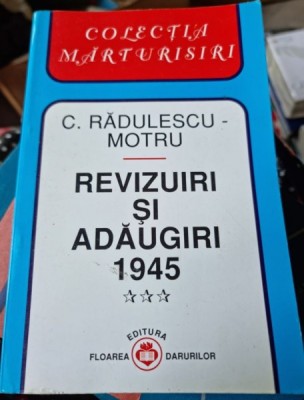 Constantin Radulescu Motru - Revizuiri si Adaugiri Vol. 3 foto