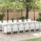 vidaXL Set de masă pentru grădină 15 pcs Alb Ratan Polt 3378804