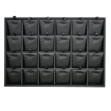 Tav? Profesional? Expunere Bijuterii &ndash; 24 Compartimente, Piele Ecologic? Neagr?