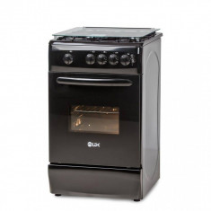 Aragaz LDK 5060 GRAI BLACK NG gaz 4 arzatoare Grill Rotisor Negru foto