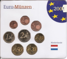 Olanda Set 8 - 1, 2, 5, 10, 20, 50 euro cent, 1, 2 euro 2001 - UNC !!! foto