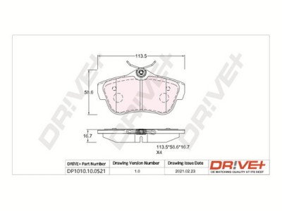 Dr!ve+ DP1010.10.0521 set placute frana,frana disc foto