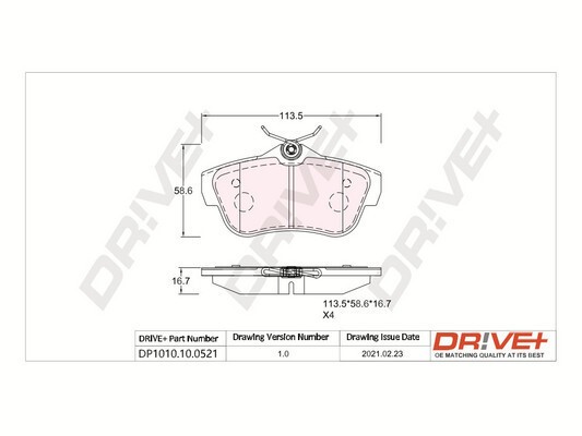 Dr!ve+ DP1010.10.0521 set placute frana,frana disc