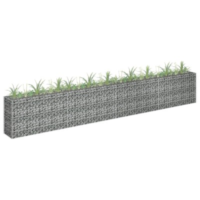 Gossi strat inaltat gabion, 360 x 30 x 60 cm, otel inoxidabil foto