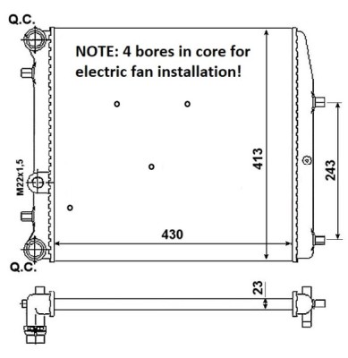 NRF 53021A Economy Class Radiator, racire motor foto