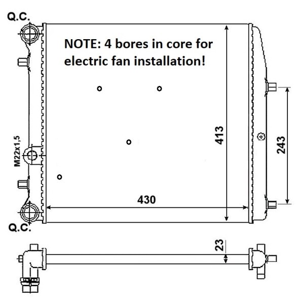 NRF 53021A Economy Class Radiator, racire motor