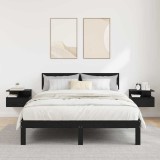 vidaXL Noptieră Suspendată 2 pcs Stejar Negru 40 x 31 x 28 cm 871757