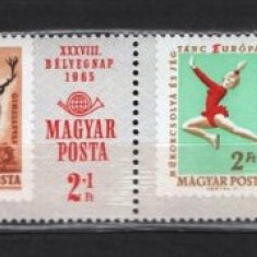 UNGARIA 1965 - ZIUA MARCII POSTALE. STRAIF NESTAMPILAT, R19