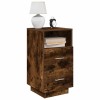 VidaXL Noptiera cu 2 sertare stejar afumat 36x36x68 cm 858586
