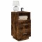 vidaXL Noptiera cu 2 sertare stejar afumat 36x36x68 cm 858586
