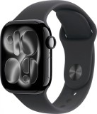 Apple Watch Series 11 GPS+Cellular 42mm Aluminum Case with Black Sport Band - S M - Jet Black
