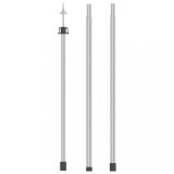 VidaXL St&acirc;lp telescopic pentru prelată, 102-260 cm, aluminiu