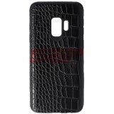 Husa Samsung Galaxy S9, TPU Piele Crocodil, Negru