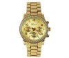 Ceas Dama Geneva Gold Liss WZ1932, Quartz, Analog, Curea Aurie, Cadran Argintiu, Alama, Rotund, Casual, Cutie Cadou