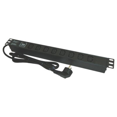 Pdu rack 19 inch 8 prize c13 16a 2m emtex foto
