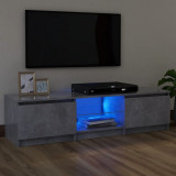 VidaXL Comodă TV cu lumini LED, gri beton, 120x30x35,5 cm