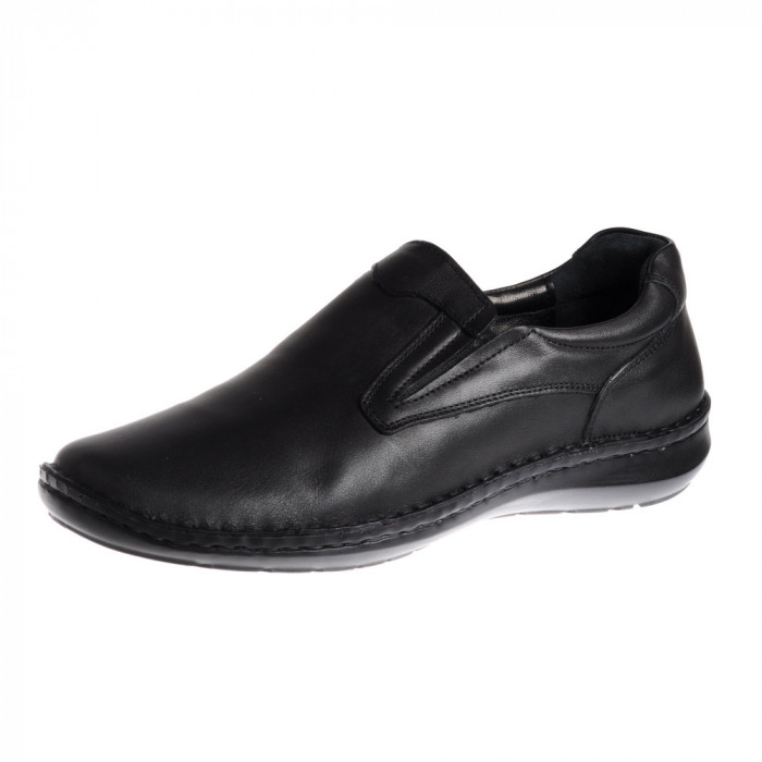 Pantofi barbati piele naturala Dyany Mafate negru, mar. 40 - Fabricat &icirc;n Bucovina