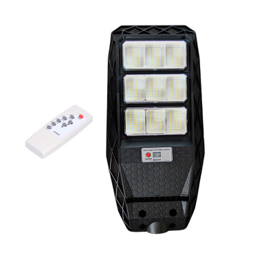 Lampa LED cu panou solar integrat, 600W, 9 casete, telecomanda foto