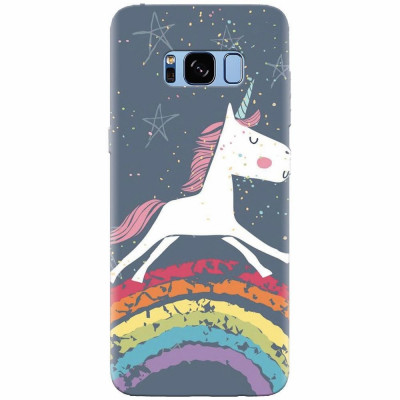 Husa silicon pentru Samsung S8, Unicorn Rainbow foto