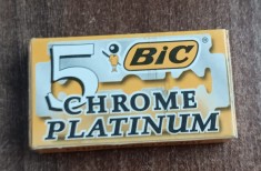 C7 13 - Set 5 lame ras - Bic chrome plainum - piesa de colectie