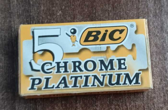 C7 13 - Set 5 lame ras - Bic chrome plainum - piesa de colectie