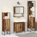 Cumpara ieftin Set de mobilier pentru baie 4 buc. Maro 33 x 33 x 185,5 cm