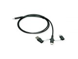 Cablu USB 2.0 type C la USB type C cu A+C Data Lane Blockers 1m, Roline 11.02.8349