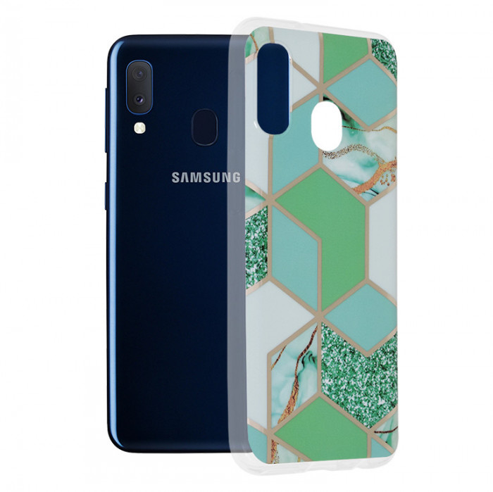 Techsuit - Marble Series - Samsung Galaxy A20e verde