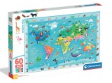 Puzzle Clementoni Maxi, Harta animalelor salbatice, 60 piese