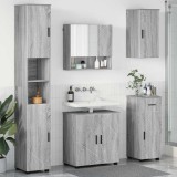 Cumpara ieftin Set de mobilier pentru baie 5 buc. Gri Sonoma 61 x 35 x 64 cm