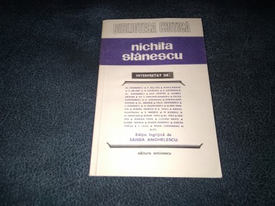 BIBLIOTECA CRITICA - NICHITA STANESCU foto