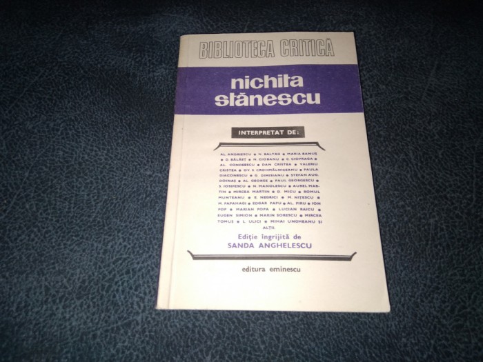 BIBLIOTECA CRITICA - NICHITA STANESCU