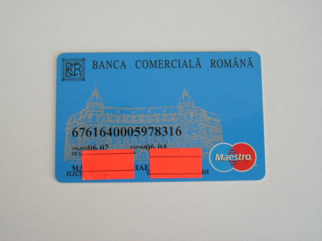 B12 13 - Card bancar foarte vechi - piesa de colectie